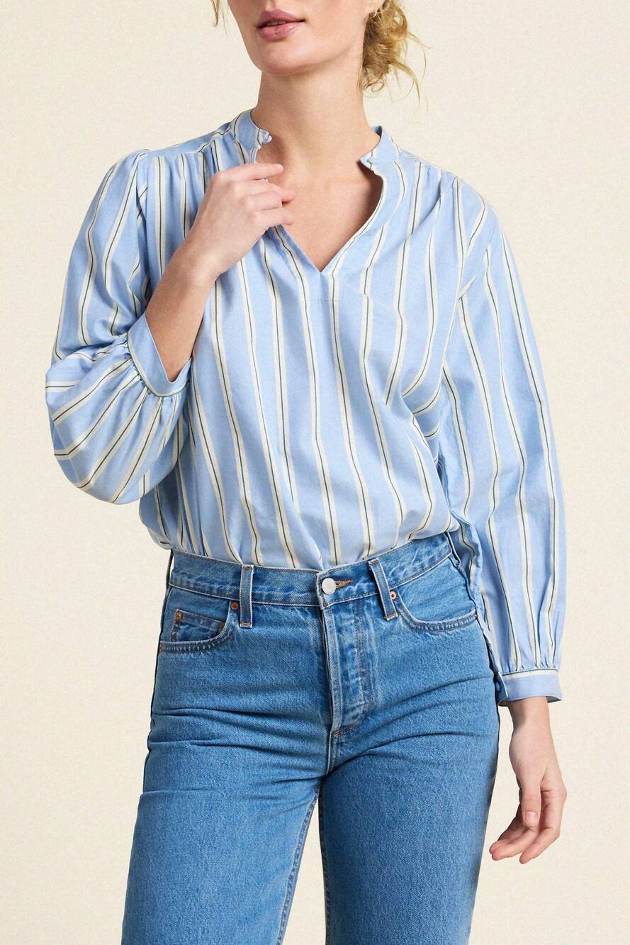NEW TROVATA bailey shirt in tahoe stripe